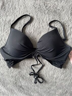 Ardene Black Ruched Underwire Bikini Top NWT Size M